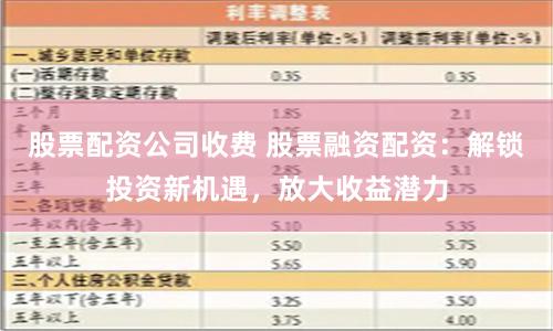 股票配资公司收费 股票融资配资：解锁投资新机遇，放大收益潜力